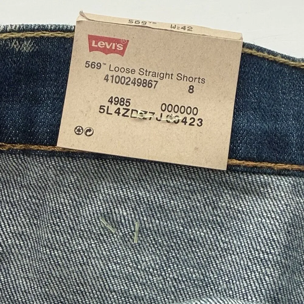 Levi's 569 Loose Straight Baggy Denim Sz 42 Skate Jorts Jeans Shorts New NWT